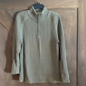 Oxford Taupe Ribbed Turtleneck Sweater